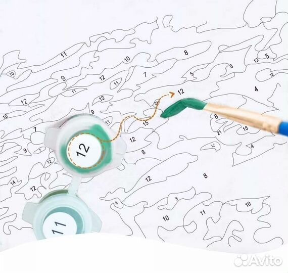 Картина по номерам, размер 20х30 см