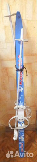 Лыжи детские с палками времен СССР