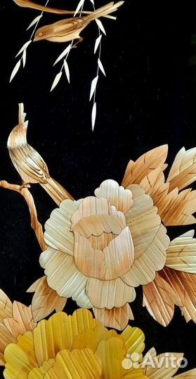 Винтажное большое Китайское панно