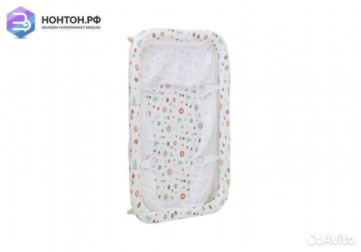 Манеж Фея Классика принт Лесные друзья / бежевый