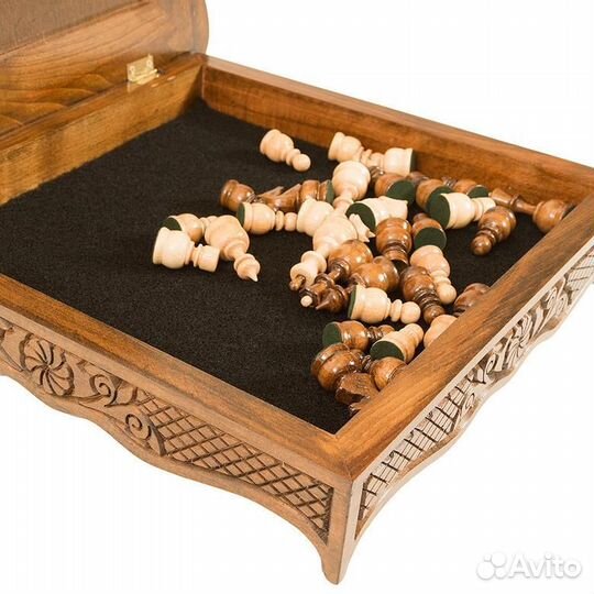 Шахматы резные в ларце 40, Haleyan 63100