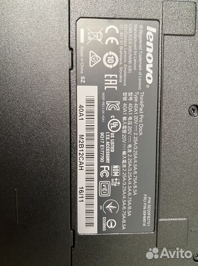 Док станция lenovo thinkpad pro dock