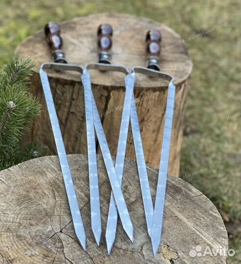 Шампур двойной вилка 450х12х3 мм