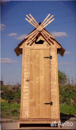 Уличный туалет деревянный С531