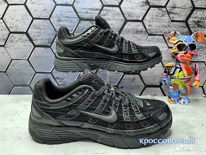 Кроссовки летние Nike p6000 черные