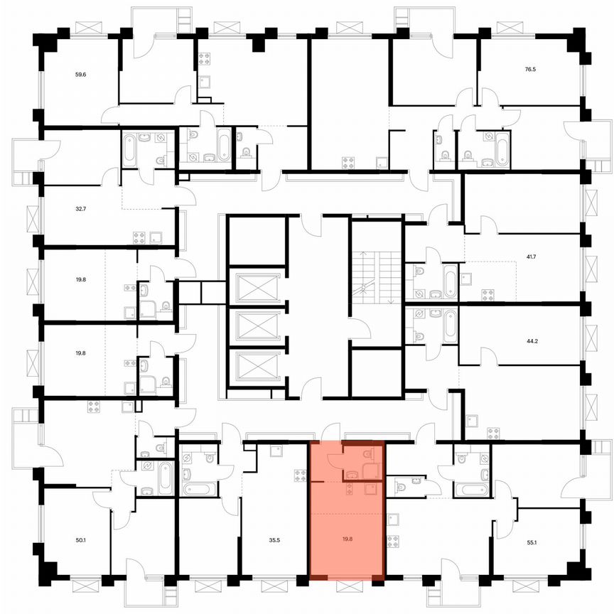 Квартира-студия, 19,8 м², 2/25 эт.