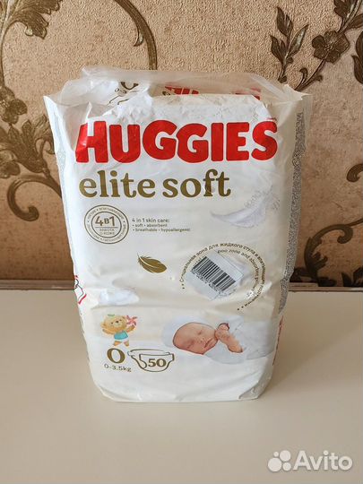 Подгузники Huggies elite soft 0