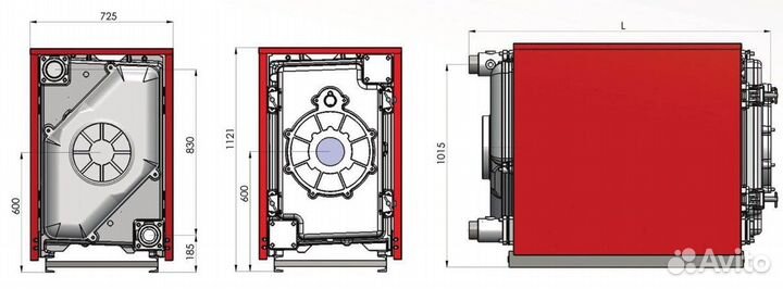 Котел чугунный, отопительный - 1300 (1365-Kw)
