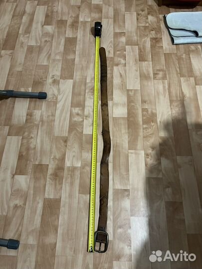 Мужской кожаный ремень коричневый