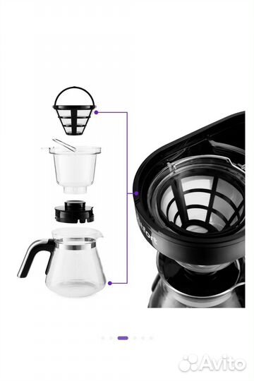 Кофеварка капельная новая