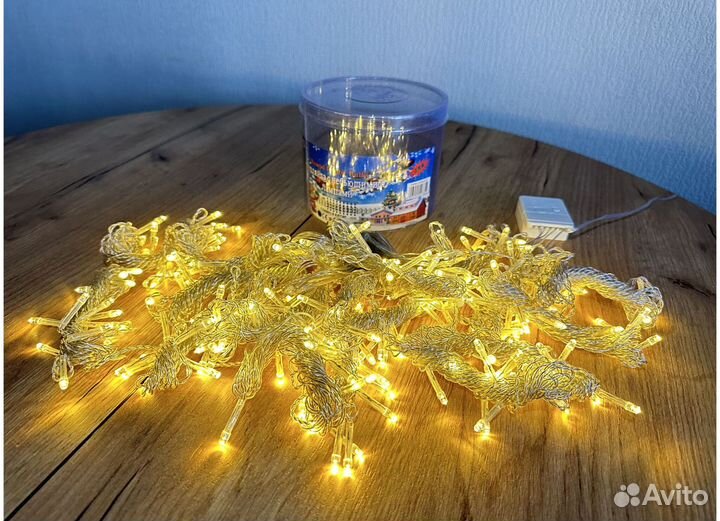 Гирлянда штора оптом 3x3 желтая