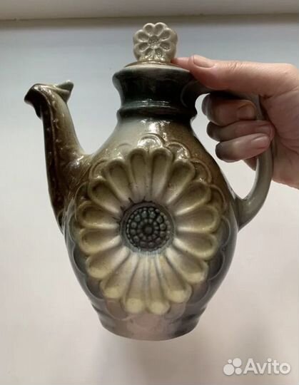 Винтажный чайник керамический