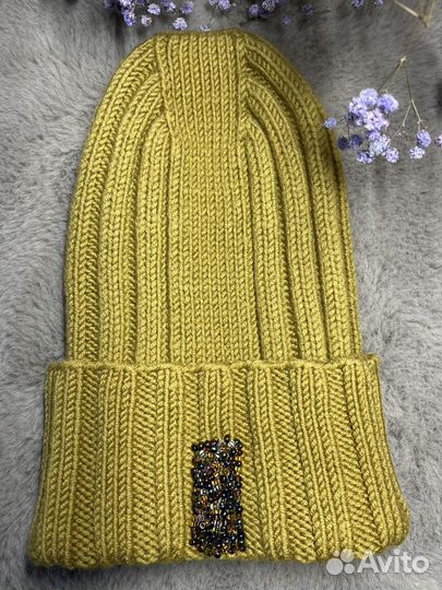 Шапка из мериносовой шерсти