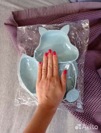 Тарелка детская силиконовая секционная