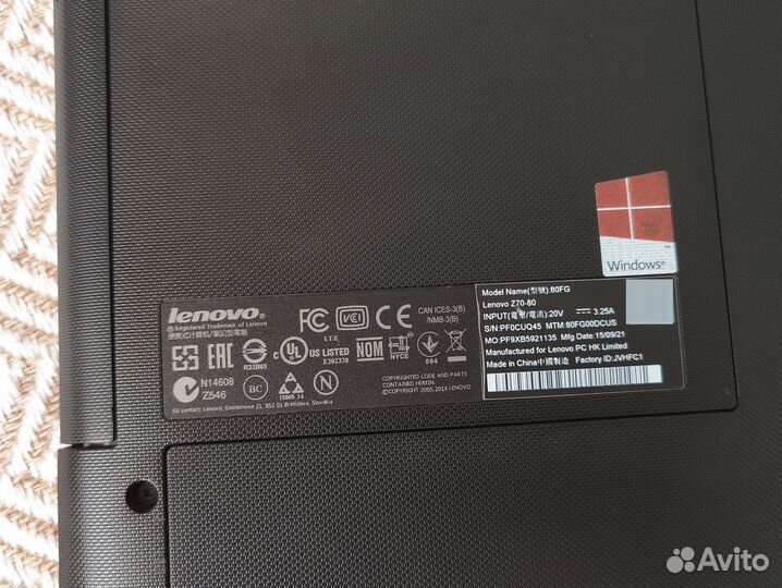 Ноутбук Lenovo Ideapad Z70-80