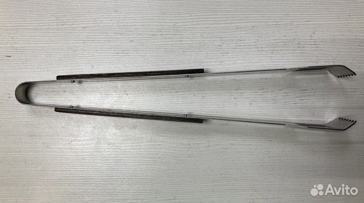 Щипцы для барбекю с деревянными ручками большие