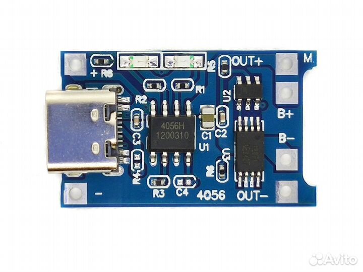 Плата зарядки Li-ion TP4056 с защитой, 18650, кейс