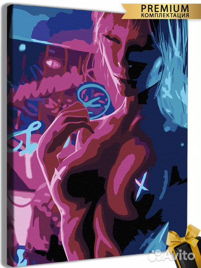 Картина по номерам неон