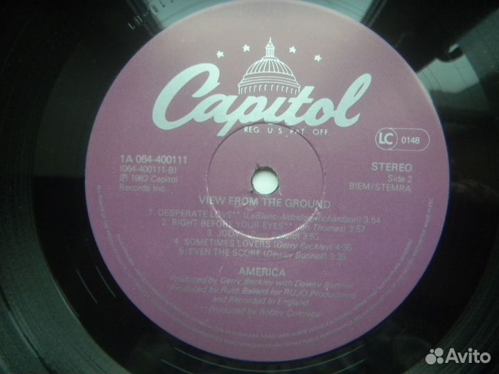 America/View From The Ground Hol Capitol 82 EX++/E