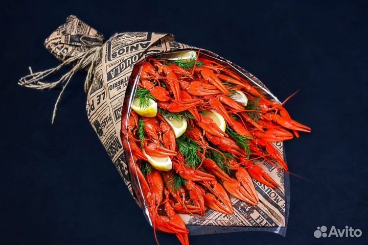 Букеты из раков/съедобные букеты/мужской букет