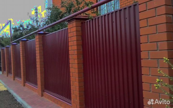 Забор из профнастила для дома за 1 день