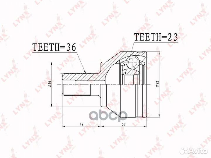 Шрус наружный CO3627 lynxauto
