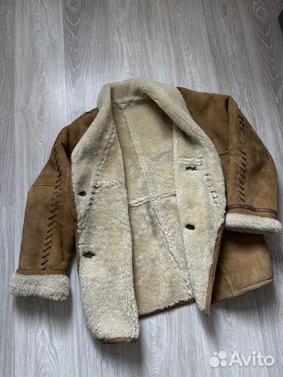 Винтажная натуральная дубленка