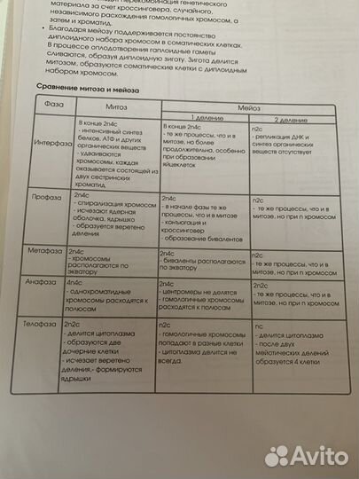 Конспет по биологии семочкина