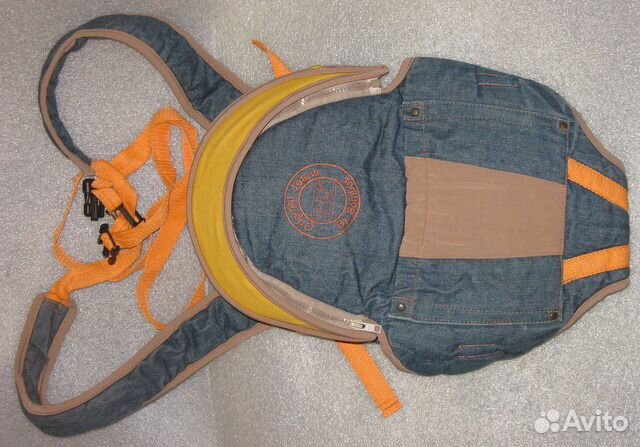 Рюкзак кенгуру переноска для детей Original jeans