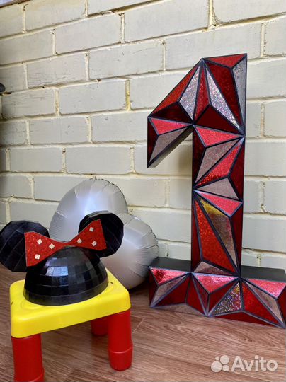 Полигональная цифра / буква Паперкрафт