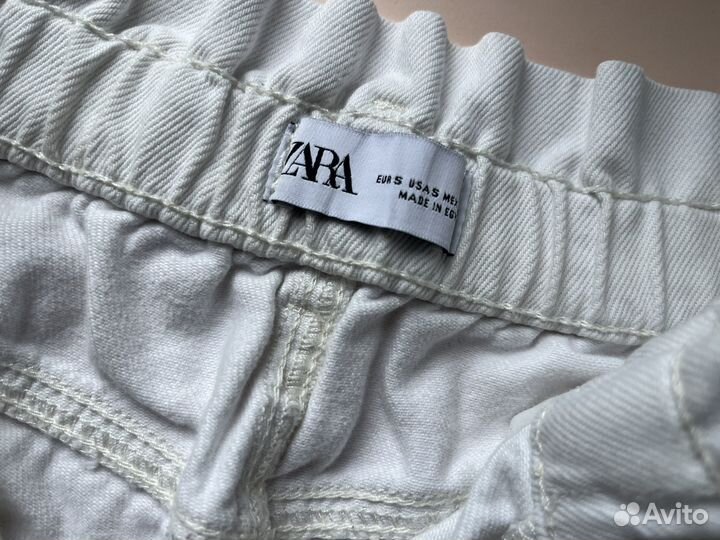 Джинсы белые женские zara 44 размер