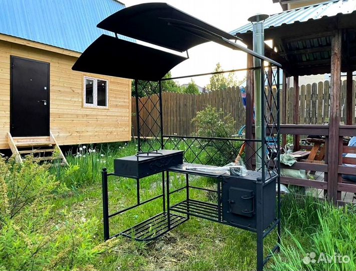 Мангал с печью