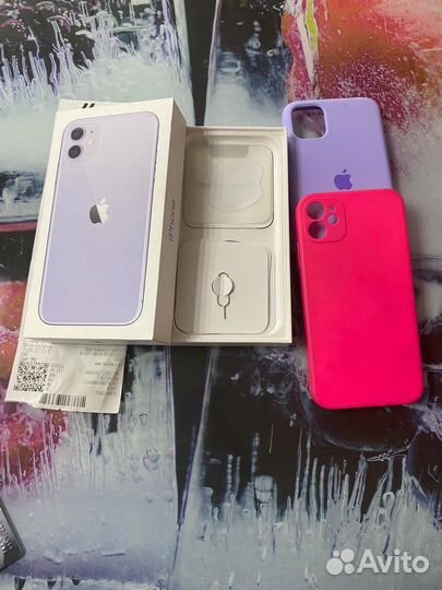 Телефон iPhone 11 128 gb фиолетовый