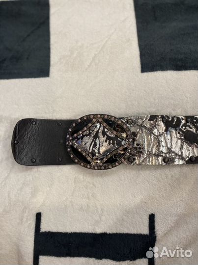 Ремень женский кожаный для шубы