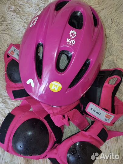 Детский шлем защитный комплект Декатлон