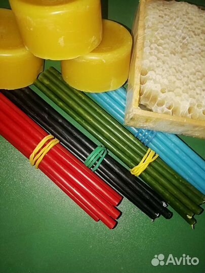 Свечи восковые, цветные