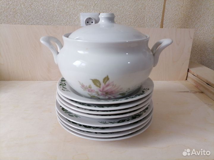 Супница с тарелками СССР