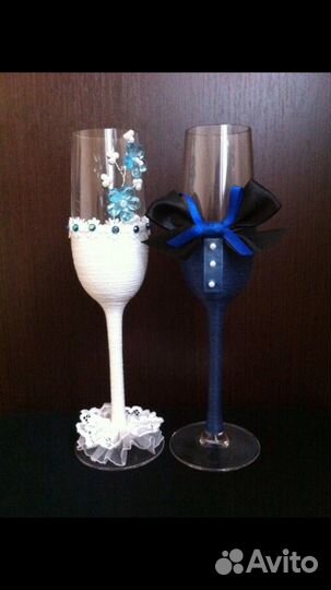 Бокалы ручной работы,цена за 1 бокал