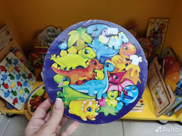 Деревянный пазл Динозавры