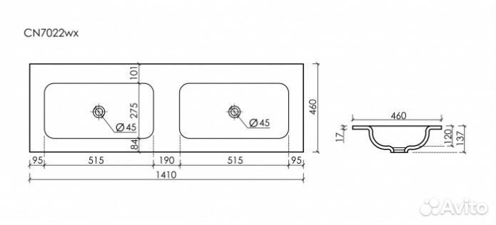 Раковина Ceramicanova Grace CN7022wx
