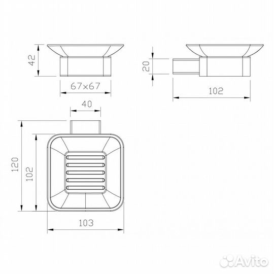 Держатель для мыла milacio Ultra