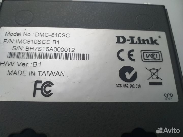 Медиаконвертер D-Link DMC-810SC