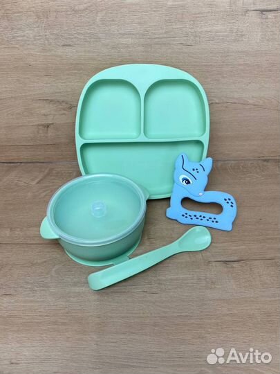Силиконовая детская посуда