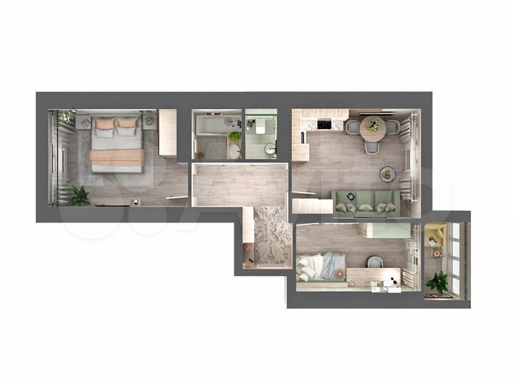 3-к. квартира, 56,6 м², 13/27 эт.