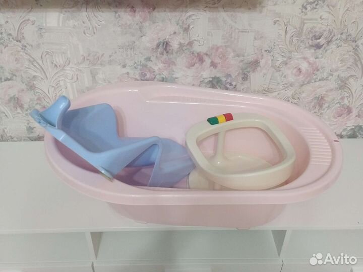 Ванночка для купания+горка+стульчик