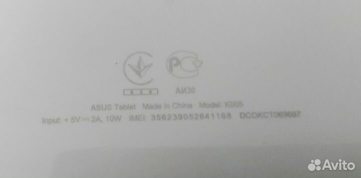 Планшет asus K005 на запчасти
