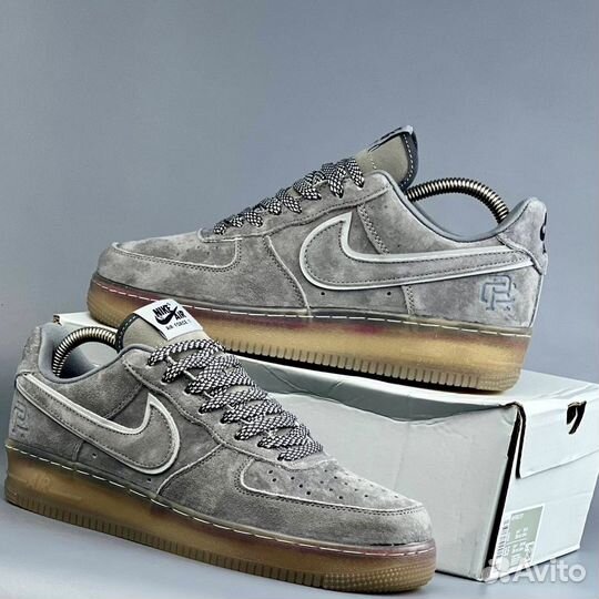 Кроссовки Nike Air Force 1 Low Grey с Мехом