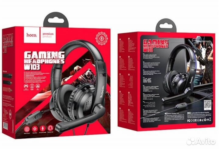 Игровые наушники с микрофоном hoco