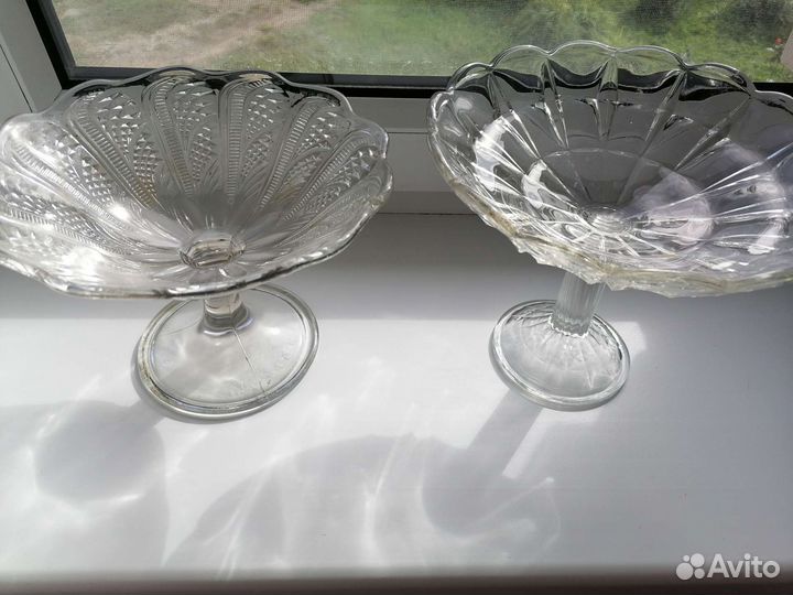 Ваза для фруктов на ножке СССР