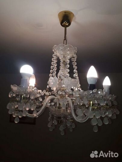 Люстра хрустальная, чехословакия